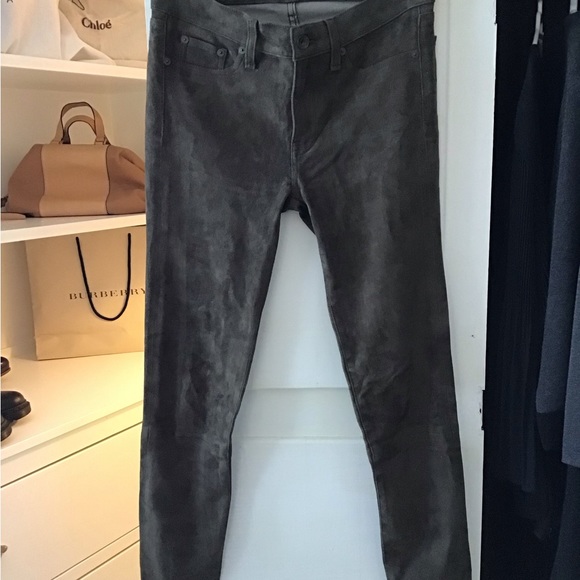 💕HOST PICK💕 NWOT Rag & Bone Loden Stretch Suede Skinny Jeans - Picture 5 of 13